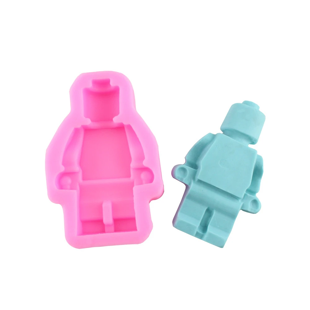 

2pcs/lot 3D Robot Silicone Fondant Cake Mold Chocolate Silicon Baking Molds DIY Sugar Art Embossing Mould DIY Bakery