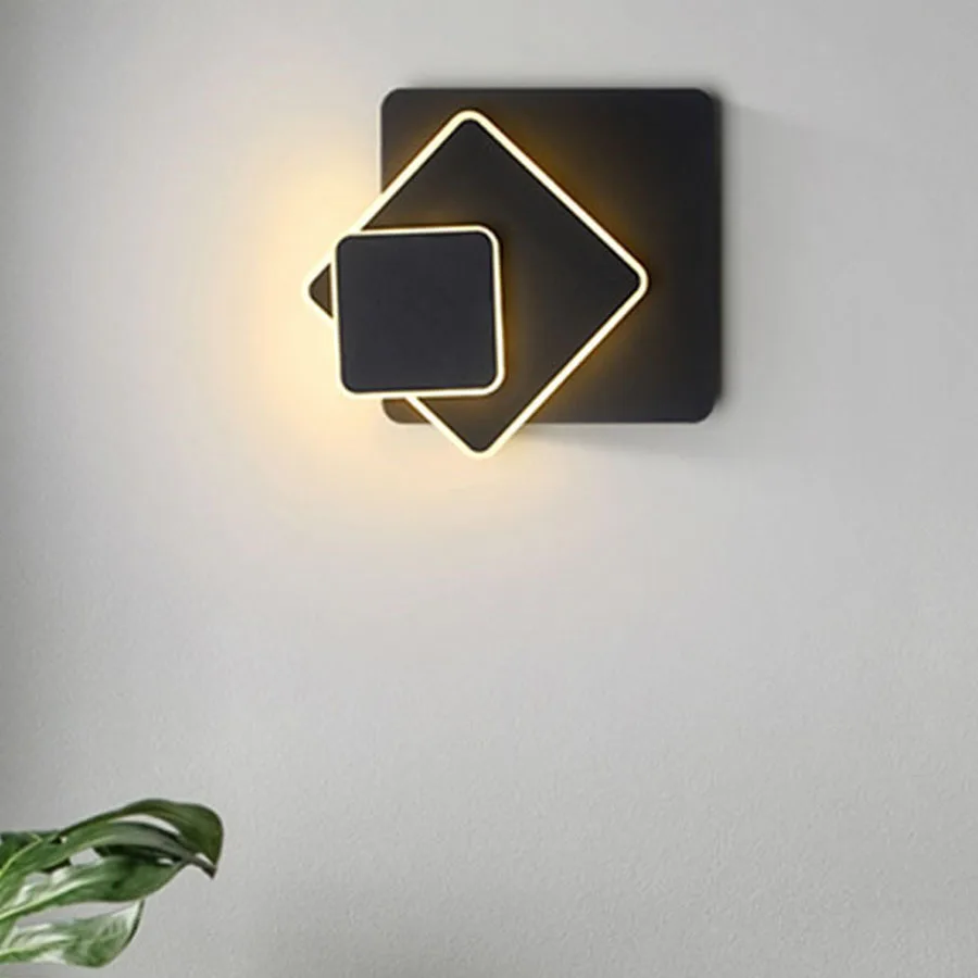 Creative Square LED Wall Light Nordic Personality Aisle Hotel Wall Lamp 350 Degree Rotation Bedroom Bedside Wall Lamps
Creative Square LED Wall Light Nordic Personality Aisle Hotel Wall Lamp 350 Degree Rotation Bedroom Bedside Wall Lamps