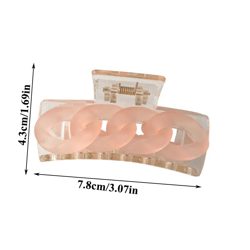 Fashion Women Acrylic Candy Color Cute Headwear Chain Matte Hair Clip Hair Accessories Transparent Hair Crab Ponytail Holder
Fashion Women Acrylic Candy Color Cute Headwear Chain Matte Hair Clip Hair Accessories Transparent Hair Crab Ponytail Holder
