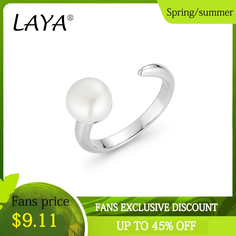 LAYA 925 Sterling Silver Fashion Natural Fresh Water Pearl Adjustable Opening Ring Women Engagement Party Luxury Jewelry
LAYA 925 Sterling Silver Fashion Natural Fresh Water Pearl Adjustable Opening Ring Women Engagement Party Luxury Jewelry