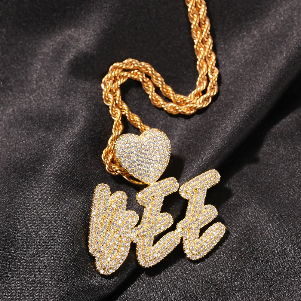 2021 Valentines Day Present Gold Plated Custom Letter With Heart Hook Initial Hip Hop Personalized Cursive Name Pendant Necklace
2021 Valentines Day Present Gold Plated Custom Letter With Heart Hook Initial Hip Hop Personalized Cursive Name Pendant Necklace