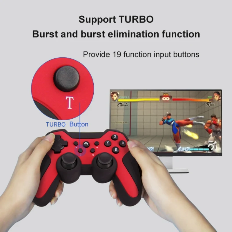 New Wireless Bluetooth Gamepad Exquisite 3D Joystick 2.4GHz Game Controllers Blue And Red Durable Gamepads
New Wireless Bluetooth Gamepad Exquisite 3D Joystick 2.4GHz Game Controllers Blue And Red Durable Gamepads