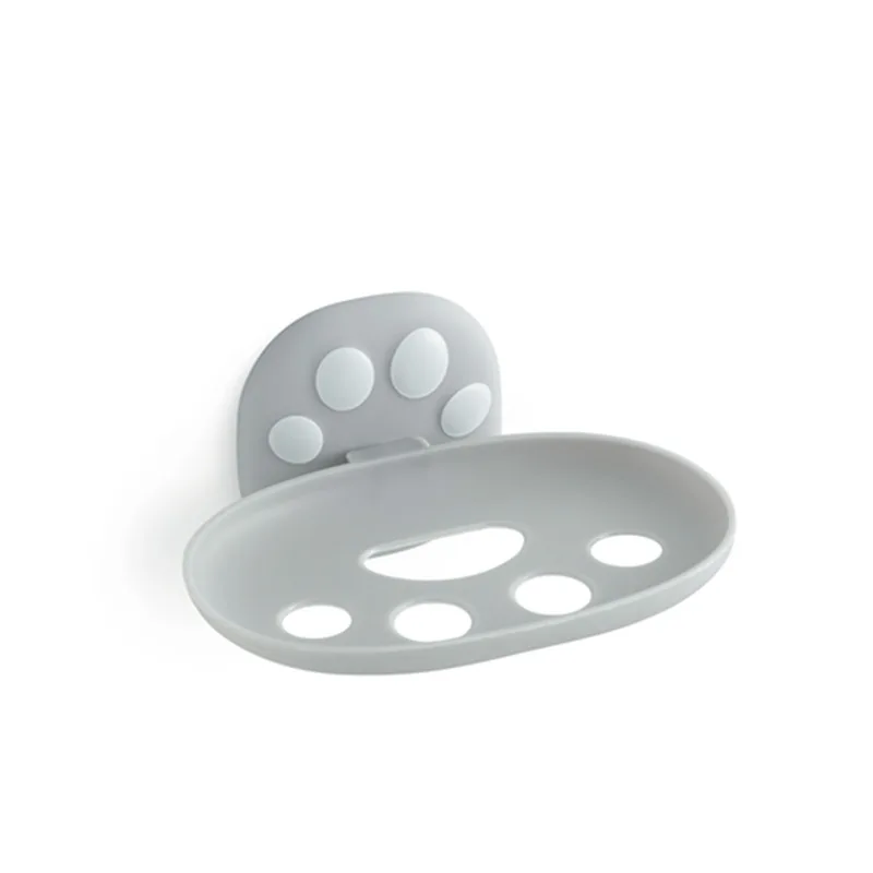 1pc Drainage Soap box No hole Wall mounted Multi functional storage Cat paw cartoon soap box rack Bathroom Products
1pc Drainage Soap box No hole Wall mounted Multi functional storage Cat paw cartoon soap box rack Bathroom Products