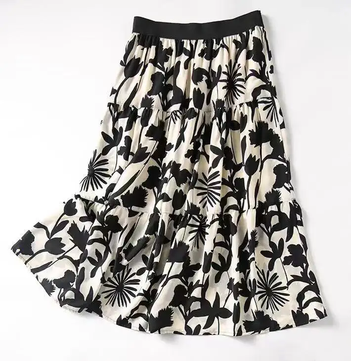 Long Skirt Chiffon Drape A-Line Skirt High Waist Skirt Spring and Summer Mid-Length Temperament Lady A66
Long Skirt Chiffon Drape A-Line Skirt High Waist Skirt Spring and Summer Mid-Length Temperament Lady A66