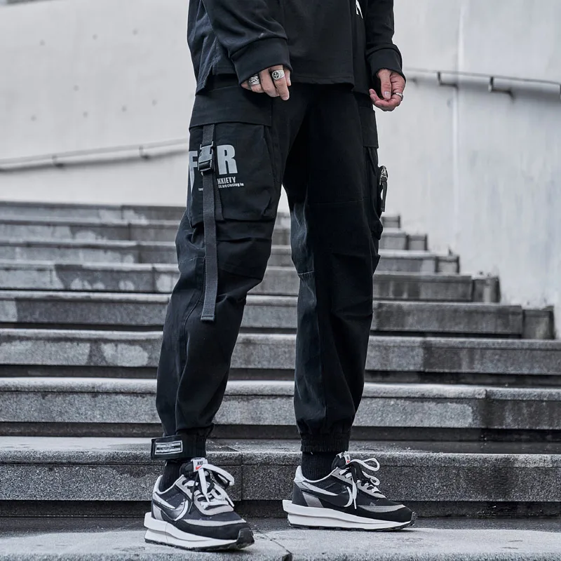 Mens Cargo Pants Joggers Men 2020 Fashion Ribbons Block Side Pockets Biker Japanese Streetwear Trousers Army-green Pants Male
Mens Cargo Pants Joggers Men 2020 Fashion Ribbons Block Side Pockets Biker Japanese Streetwear Trousers Army-green Pants Male