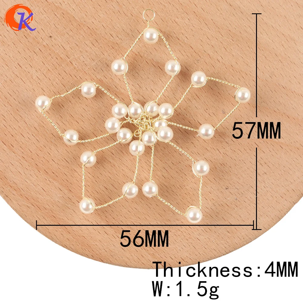 Cordial Design 30Pcs 56*57MM Jewelry Accessories/Earring Findings/Hand Made/Imitation Pearl/DIY Connectors/Jewelry Making/Charms