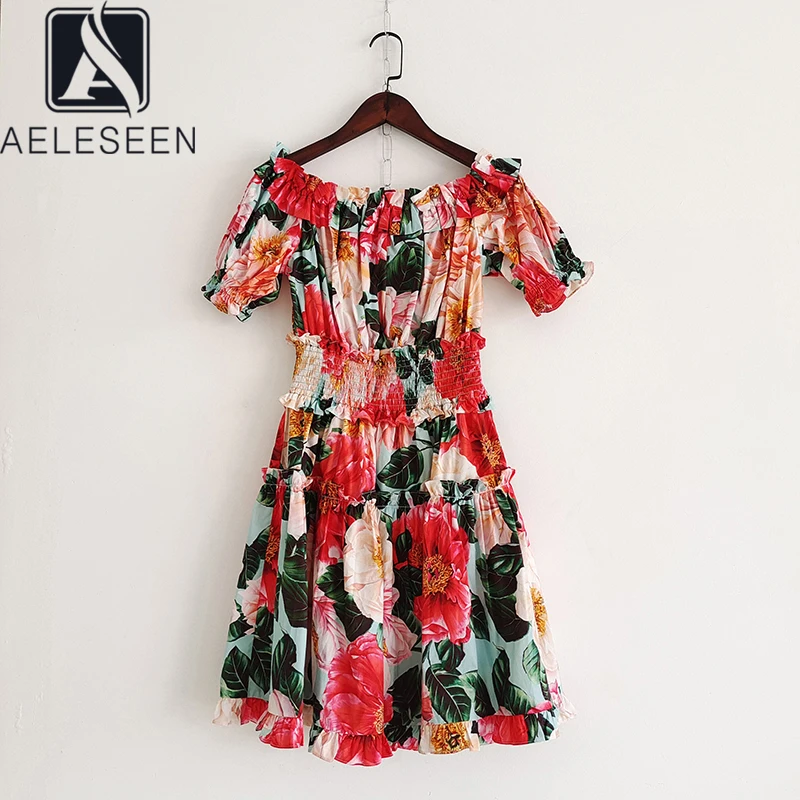 AELESEEN Runway Fashion Summer Women Dress 2021 Designer Slash Neck Red Yellow Flower Print Ruffles Party Beach Dress
AELESEEN Runway Fashion Summer Women Dress 2021 Designer Slash Neck Red Yellow Flower Print Ruffles Party Beach Dress