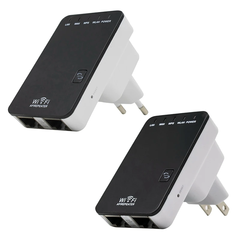 

300M wireless signal repeater WIFI wireless signal amplifier mini wireless relay dual network port EU Plug