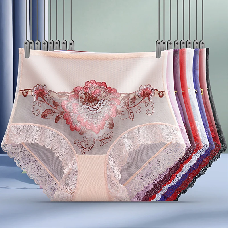 1PC High Waist Lace Women's Panties Transparent Seamless Mesh Temptation Ice Silk Large Size Briefs Embroidery Flower Underwear
1PC High Waist Lace Women's Panties Transparent Seamless Mesh Temptation Ice Silk Large Size Briefs Embroidery Flower Underwear