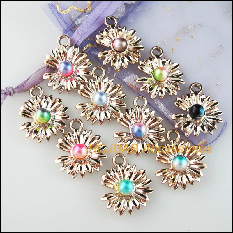 20Pcs KC Gold Plated Daisy Flower Colored Acrylic Charms Pendants 20.5x24mm
20Pcs KC Gold Plated Daisy Flower Colored Acrylic Charms Pendants 20.5x24mm