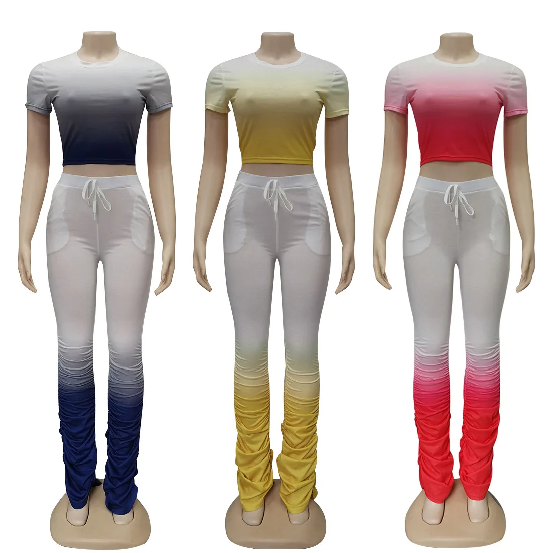 Color Tie-Dye Two-Piece Women's Short-Sleeved Blouse And Pleated Trousers With Fashionable Trendy Casual Suits New Spring 2021
Color Tie-Dye Two-Piece Women's Short-Sleeved Blouse And Pleated Trousers With Fashionable Trendy Casual Suits New Spring 2021