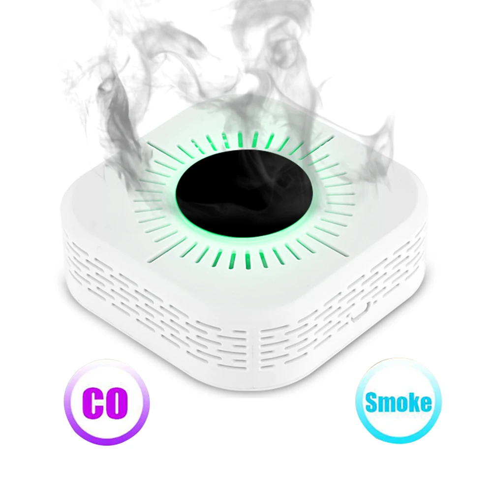 

2 in 1 Carbon Monoxide Detector Smoke Sensor Wireless 433MHz Fire Security Protection Alarm Sensor Work with RF Host Smart Home