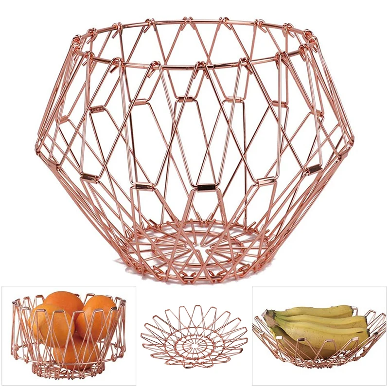 Transformable Metal Wire Fruit Basket Decorative Flexible Stainess Steel Storage Organizer for Food Bread container Kitchen Box
Transformable Metal Wire Fruit Basket Decorative Flexible Stainess Steel Storage Organizer for Food Bread container Kitchen Box