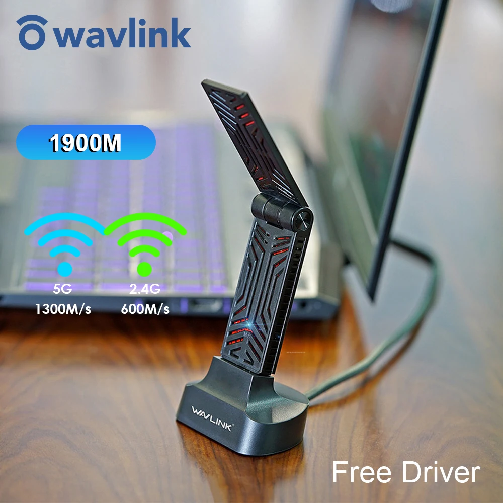 Фото Wavlink AC1900 двухдиапазонный USB 3 0 Wifi адаптер 1900 Мбит/с 5 8 G - купить