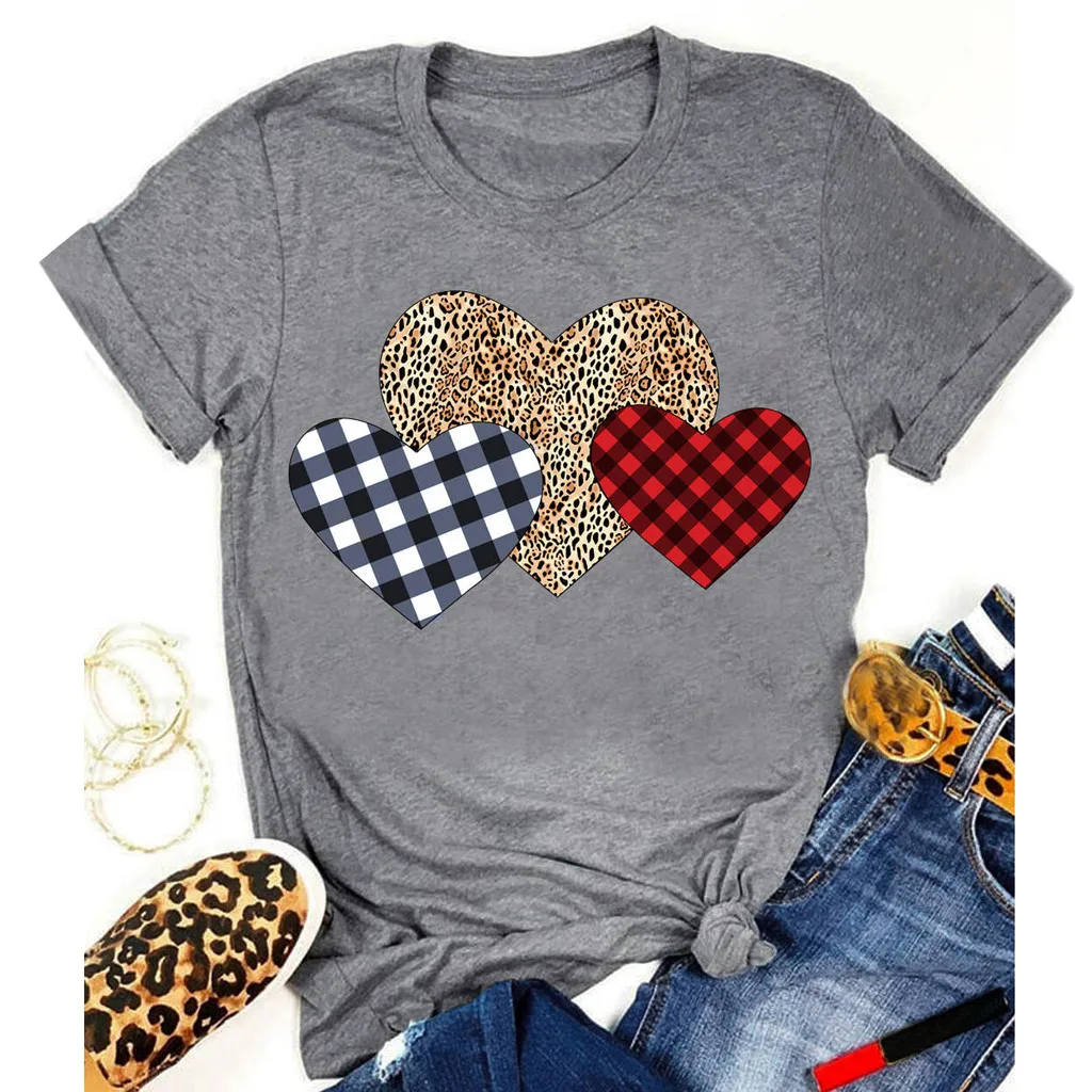 2022 Valentine's Day T-shirts For Women Short Sleeve Tops T-shirts Ladies Casual Fashion Love Heart Print T-shirts Ropa Mujer
2022 Valentine's Day T-shirts For Women Short Sleeve Tops T-shirts Ladies Casual Fashion Love Heart Print T-shirts Ropa Mujer