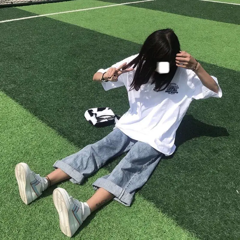 100% cotton short sleeve T-shirt for women 2021 summer new academic style, loose and versatile, simple printing clothes
100% cotton short sleeve T-shirt for women 2021 summer new academic style, loose and versatile, simple printing clothes
