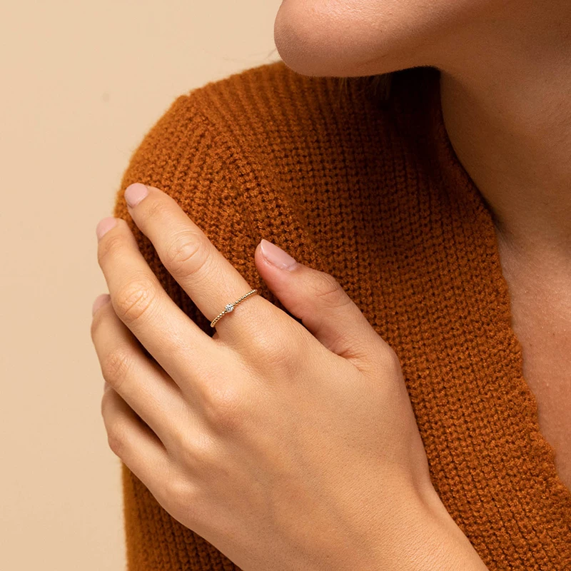 AIDE 925 Sterling Silver Rings for Women Slim Stacking Beaded Rings Wedding Engagement Ring Jewelry Girl Gift bague femme
AIDE 925 Sterling Silver Rings for Women Slim Stacking Beaded Rings Wedding Engagement Ring Jewelry Girl Gift bague femme