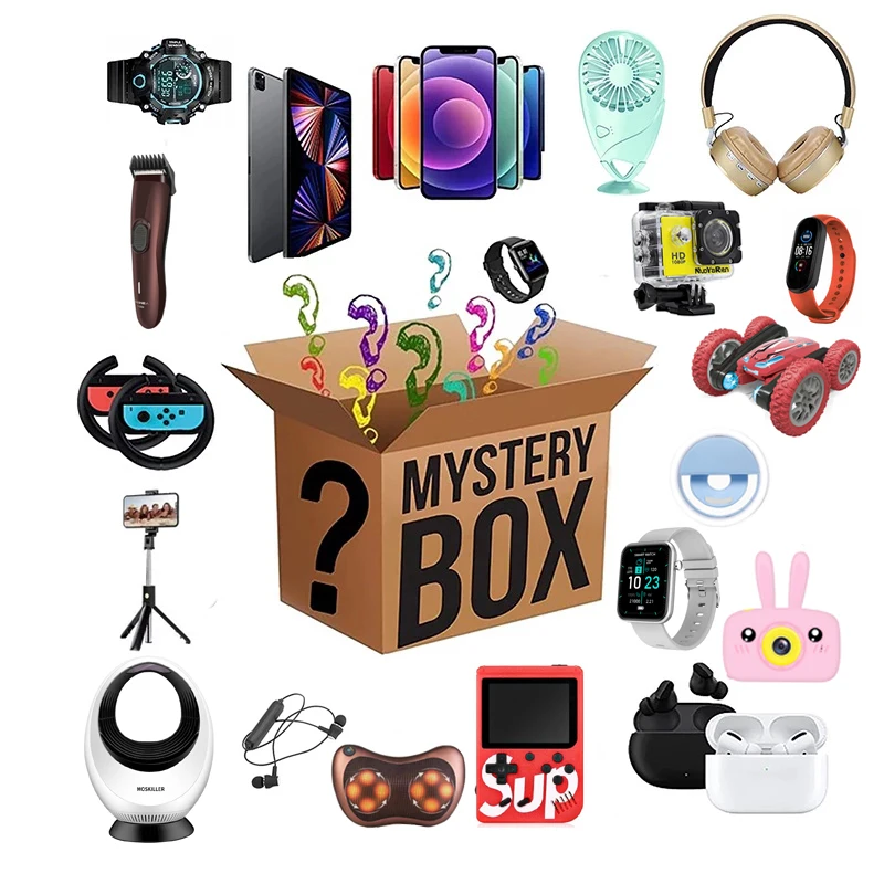 Surprise Mystery Box 100% Winning High-quality Electronic products Gift Smart Watch earphone Novelty Gift bag Christmas Gift box
Surprise Mystery Box 100% Winning High-quality Electronic products Gift Smart Watch earphone Novelty Gift bag Christmas Gift box