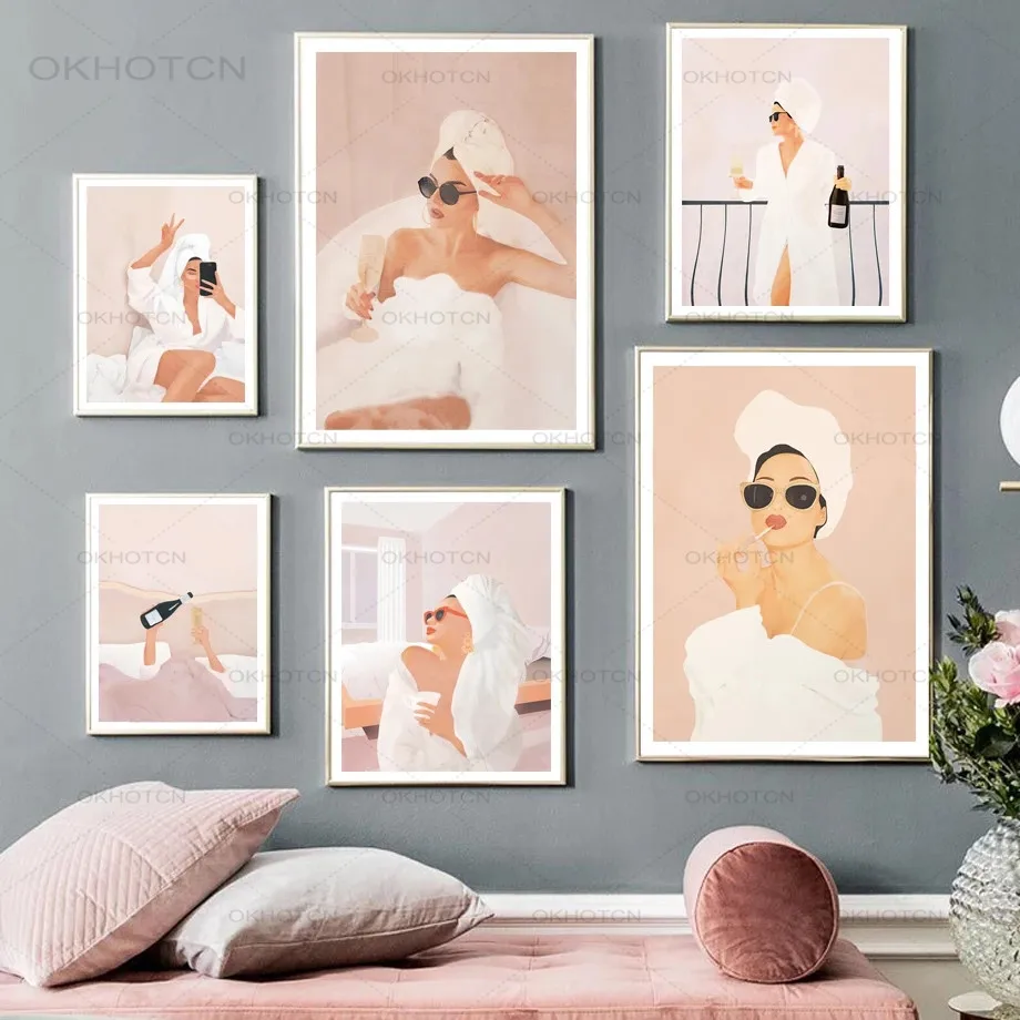 Woman Weekend Morning Wall Art Prints Canvas Painting Wine Selfie Makeup Coffee Nordic Poster Decor Pictures for Living Room
Woman Weekend Morning Wall Art Prints Canvas Painting Wine Selfie Makeup Coffee Nordic Poster Decor Pictures for Living Room