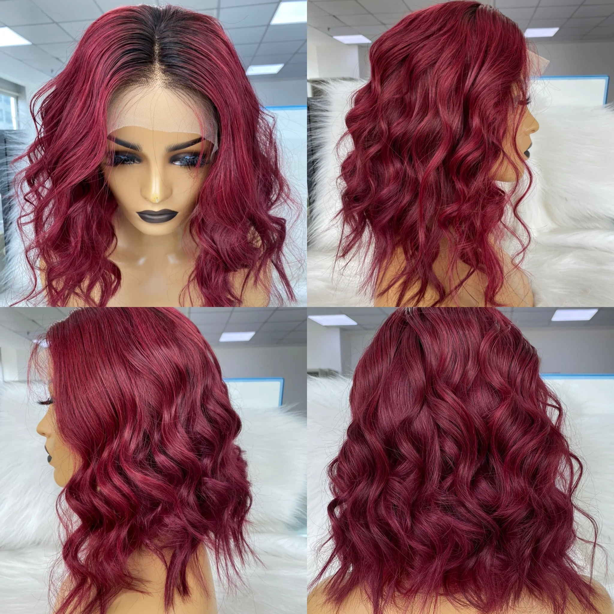 European Hair 1B 99J Color 13x4 Bob lace front wig remy hair transparent lace free shipping overnight
European Hair 1B 99J Color 13x4 Bob lace front wig remy hair transparent lace free shipping overnight