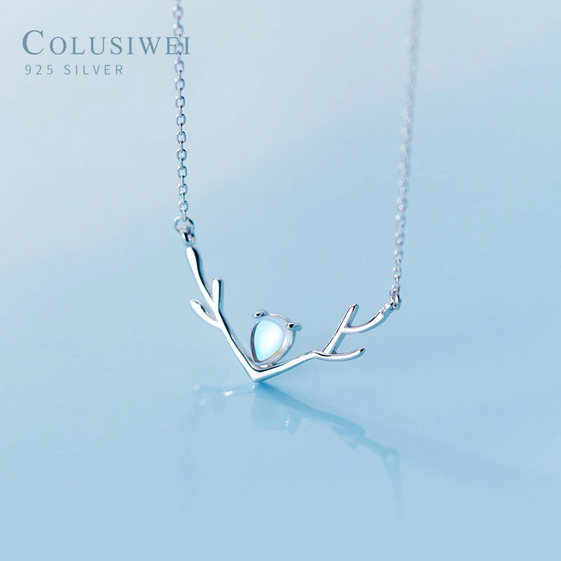 COLUSIWEI Blue Crystal Lovely Antlers Pendant Necklace for Women Sterling Silver 925 Fashion Animal Charm Necklace Fine Jewelry
COLUSIWEI Blue Crystal Lovely Antlers Pendant Necklace for Women Sterling Silver 925 Fashion Animal Charm Necklace Fine Jewelry