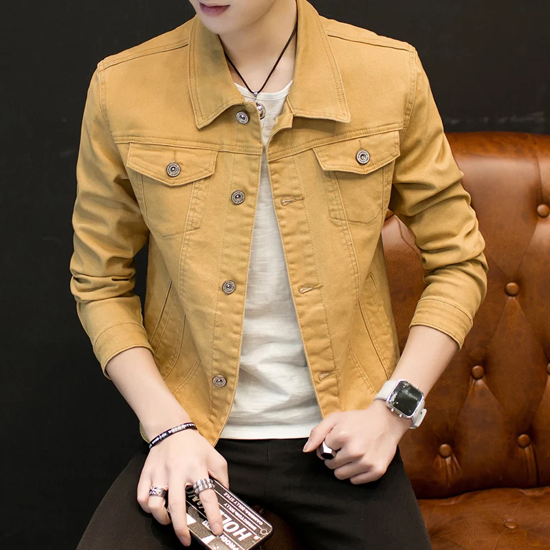 2021 Spring and Autumn Fashion Solid Color Denim Jacket Men's Slim Street Denim Jacket Hip-hop Bomber Jacket Men Streetwear
2021 Spring and Autumn Fashion Solid Color Denim Jacket Men's Slim Street Denim Jacket Hip-hop Bomber Jacket Men Streetwear