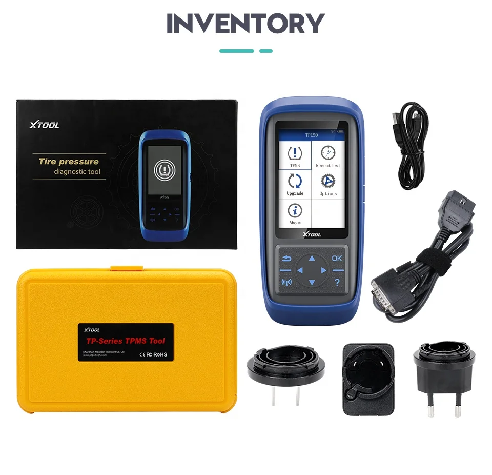 XTOOL TP150 TPMS Program Tire Pressure Monitoring System OBD2 pressure monitor car tire with 315&433 MHZ Sensor
XTOOL TP150 TPMS Program Tire Pressure Monitoring System OBD2 pressure monitor car tire with 315&433 MHZ Sensor