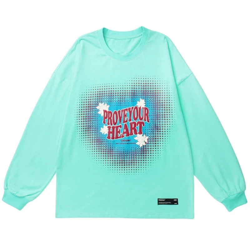 Hip Hop Harajuku T Shirt Men Heart Print Long Sleeve T shirts Streetwear Couple Fashion 2021 Autumn Casual Loose Cotton Tops
Hip Hop Harajuku T Shirt Men Heart Print Long Sleeve T shirts Streetwear Couple Fashion 2021 Autumn Casual Loose Cotton Tops