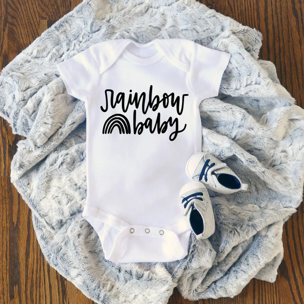 

Custom Rainbows Baby Onesie, Pregnancy Announcement Onesie,Coming Home Outfit, Pregnancy Reveal, Baby Shower Gift