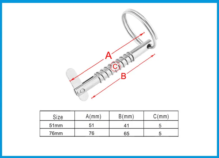 4 шт. 5 мм BSET MATEL морской класс 316 нержавеющая сталь быстроразъемный штифт для лодки