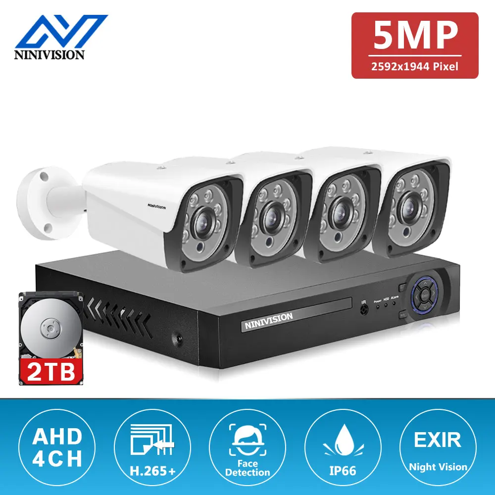 H.265 5MP 4CH DVR CCTV Security System 5MP IR Outdoor Waterproof Instant Email Alert AHD Camera Video Surveillance Set
H.265 5MP 4CH DVR CCTV Security System 5MP IR Outdoor Waterproof Instant Email Alert AHD Camera Video Surveillance Set