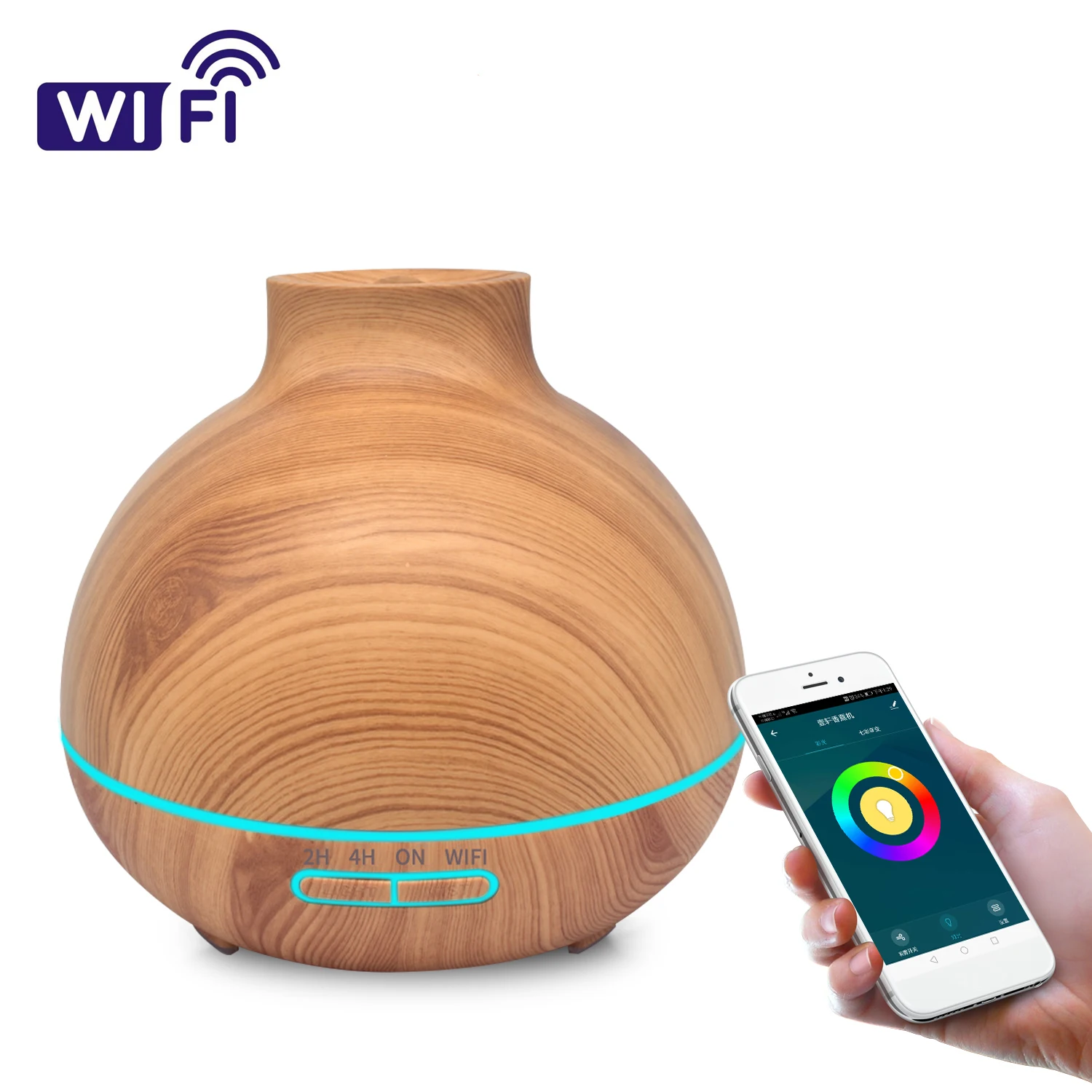 Smart Wifi Wireless 400ml Aroma Essential Oil Diffuser Ultrasonic Air Humidifier 7 Color LED Lights Phone App
Smart Wifi Wireless 400ml Aroma Essential Oil Diffuser Ultrasonic Air Humidifier 7 Color LED Lights Phone App