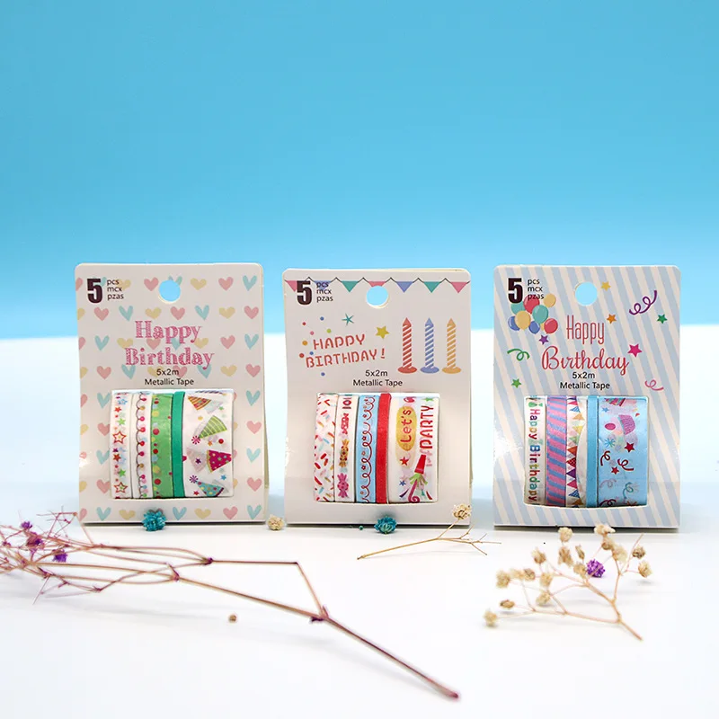 Washi tape 5 wrapped birthday gifts holiday party DIY decorative materials ledger tool set
Washi tape 5 wrapped birthday gifts holiday party DIY decorative materials ledger tool set