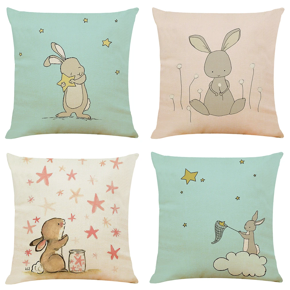 Cute Cartton Rabbit Cushion Cover Decorative Pillows Fashion Seat Cushions Home Decor Soft Flax Throw Pillow Sofa Pillowcase
Cute Cartton Rabbit Cushion Cover Decorative Pillows Fashion Seat Cushions Home Decor Soft Flax Throw Pillow Sofa Pillowcase