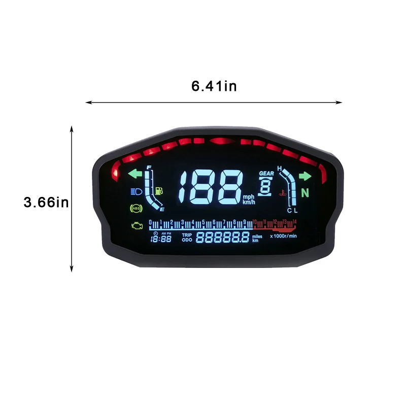 Motorcycle Universal Led Liquid Crystal Speedometer DC 8-12V Digital Odometer Speed Adjustable 1-6 Speeds Motorcycle Parts
Motorcycle Universal Led Liquid Crystal Speedometer DC 8-12V Digital Odometer Speed Adjustable 1-6 Speeds Motorcycle Parts