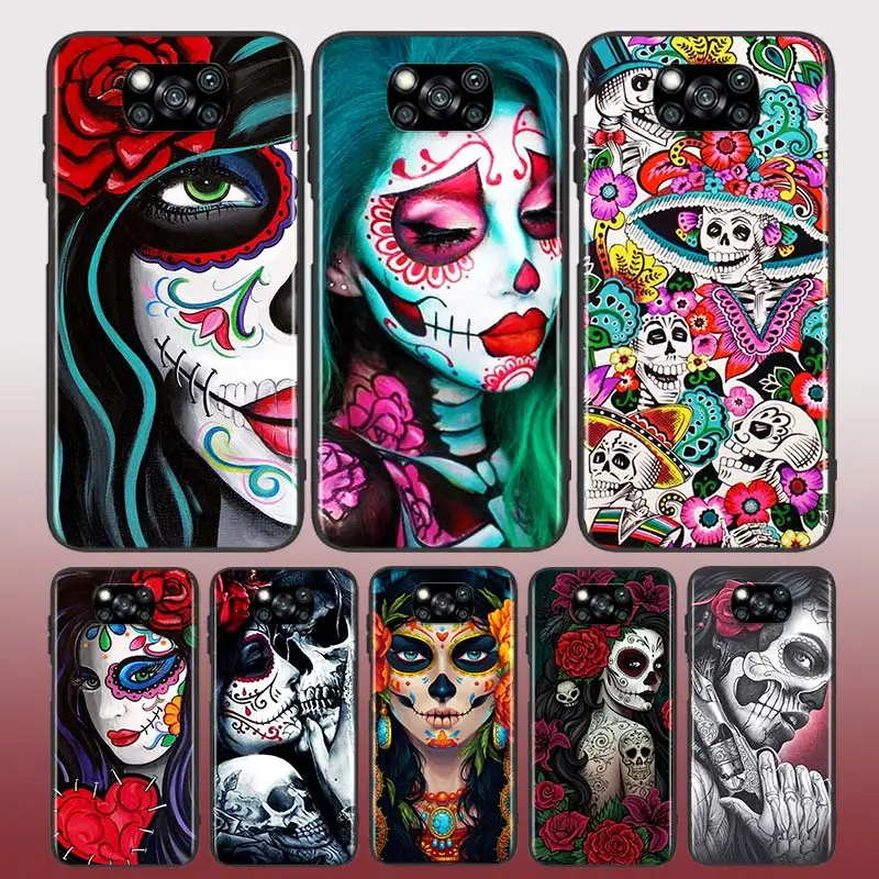 For Xiaomi Poco X3 NFC GT M3 M2 X2 F3 F2 Pro C3 F1 Mi Play Mix 3 A2 A1 6X 5X Phone Case Catrinas and skull Black Cover
For Xiaomi Poco X3 NFC GT M3 M2 X2 F3 F2 Pro C3 F1 Mi Play Mix 3 A2 A1 6X 5X Phone Case Catrinas and skull Black Cover