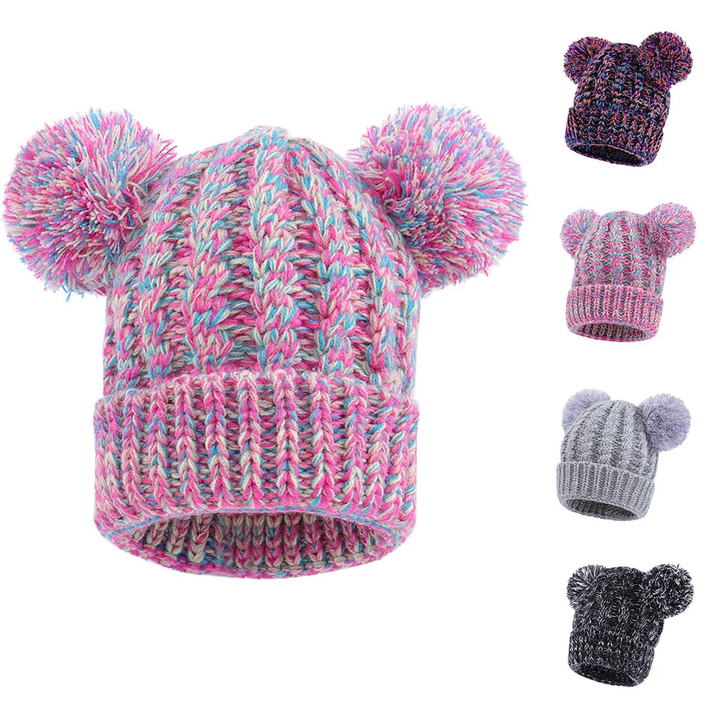 New Winter Keep Warm Beanies Children Boys And Girls Knitting Yarn Twist Skullies Caps Unisex Double Hairball Kids Hats
New Winter Keep Warm Beanies Children Boys And Girls Knitting Yarn Twist Skullies Caps Unisex Double Hairball Kids Hats