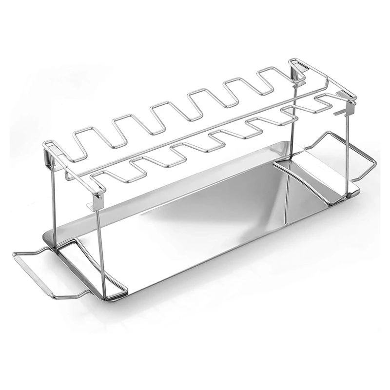 Chicken Leg Wing Rack 14 Slots Stainless Steel Roaster Stand with Drip Pan for BBQ Chicken Leg Oven Grill Rack
Chicken Leg Wing Rack 14 Slots Stainless Steel Roaster Stand with Drip Pan for BBQ Chicken Leg Oven Grill Rack