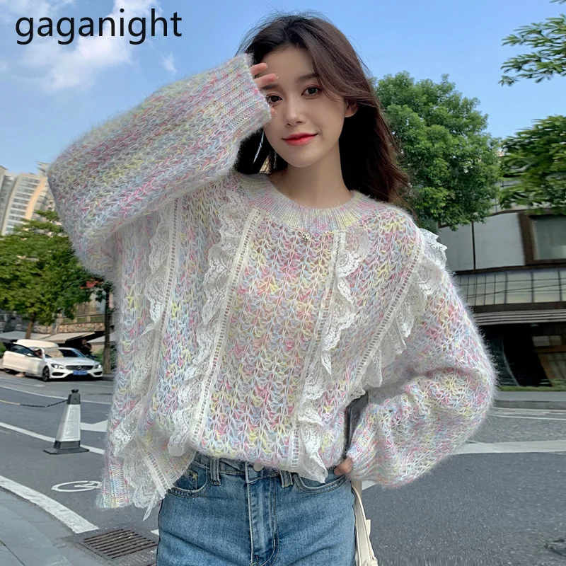 Женский свитер Gaganight, новинка сезона осень-зима 2021, мягкие свободные топы с круглым вырезом и длинными рукавами в стиле ретро
Женский свитер Gaganight, новинка сезона осень-зима 2021, мягкие свободные топы с круглым вырезом и длинными рукавами в стиле ретро
