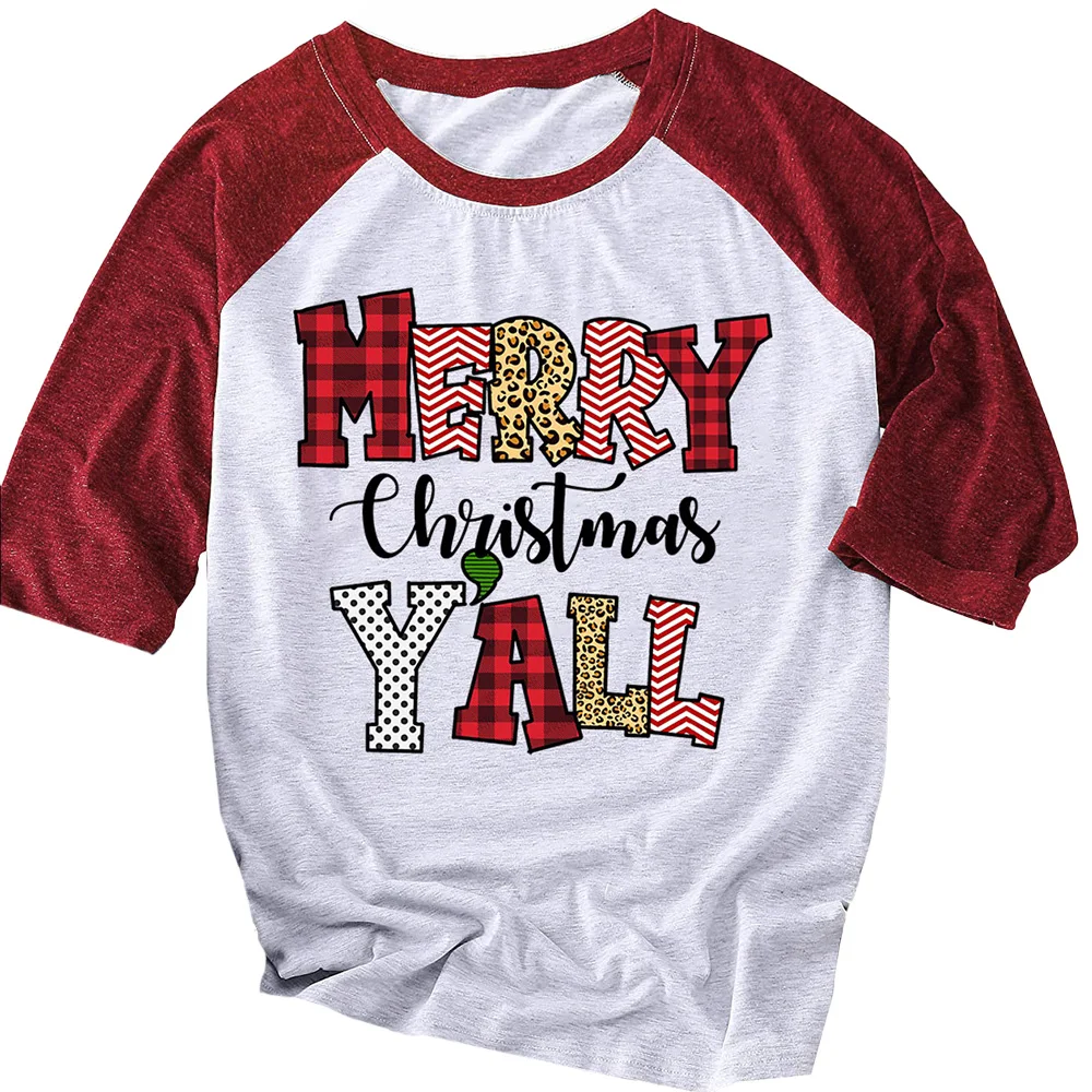 Womens Cartoon Holiday Merry Christmas Printed 90s Ladies T-shirts Tops Graphic Female Clothing Three Quarter Sleeve Tees Blouse
Womens Cartoon Holiday Merry Christmas Printed 90s Ladies T-shirts Tops Graphic Female Clothing Three Quarter Sleeve Tees Blouse