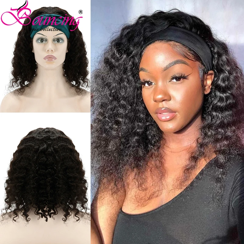 Deep Curly Wave Headband Wigs Loose Deep Wave Wigs Brazilian Human Hair Wigs Glueless Scarf Machine Made Wigs For Black Women
Deep Curly Wave Headband Wigs Loose Deep Wave Wigs Brazilian Human Hair Wigs Glueless Scarf Machine Made Wigs For Black Women