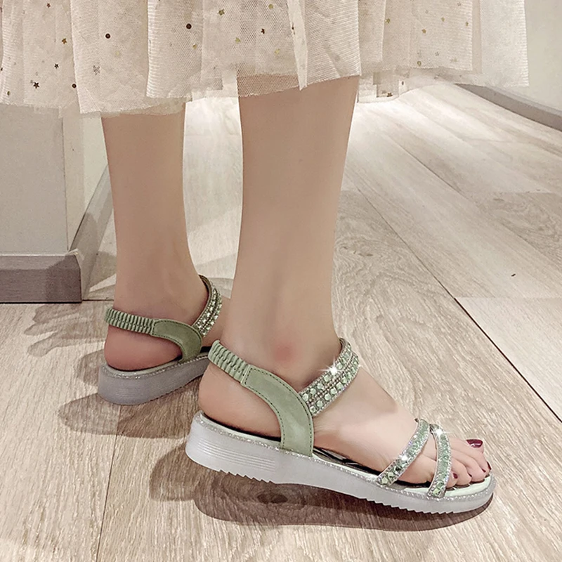 Beige Heeled Sandals Clear Shoes Slip-on Loafers Summer Women's Soft Black Elastic Band Girls 2021 Comfort Flat New Rhinestone F
Beige Heeled Sandals Clear Shoes Slip-on Loafers Summer Women's Soft Black Elastic Band Girls 2021 Comfort Flat New Rhinestone F