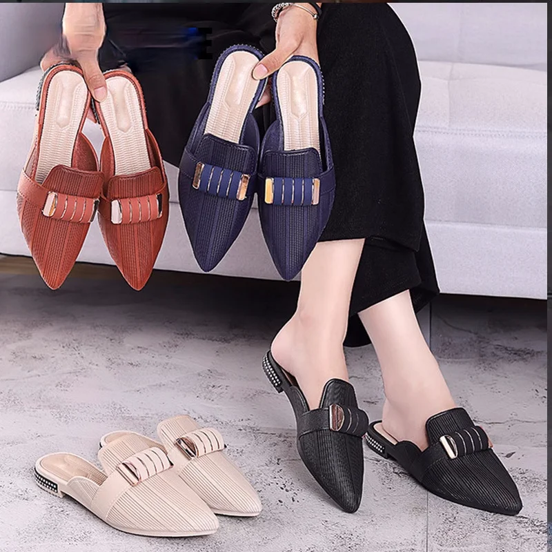 New Women Outdoor Pointed Toe Slippers Casual Beach Mules Shoes Woman Sexy Ladies Flat Slippers Female Casual Shoes
New Women Outdoor Pointed Toe Slippers Casual Beach Mules Shoes Woman Sexy Ladies Flat Slippers Female Casual Shoes