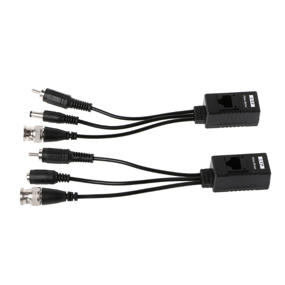 2 pcs BNC To RJ45 Passive Video Power Audio Balun Transceiver For CCTV Camera for Full HD Surveillance Cam System 2 in 1/3 in 1 
2 pcs BNC To RJ45 Passive Video Power Audio Balun Transceiver For CCTV Camera for Full HD Surveillance Cam System 2 in 1/3 in 1