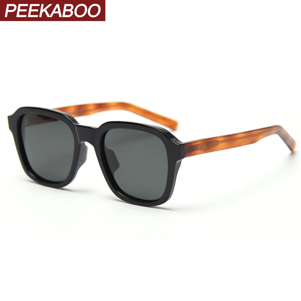 

Мужские и женские солнцезащитные очки Peekaboo TR90 с квадратной оправой, поляризационные, ацетатные, для вождения, uv400, зеленые, коричневые, лето 2021