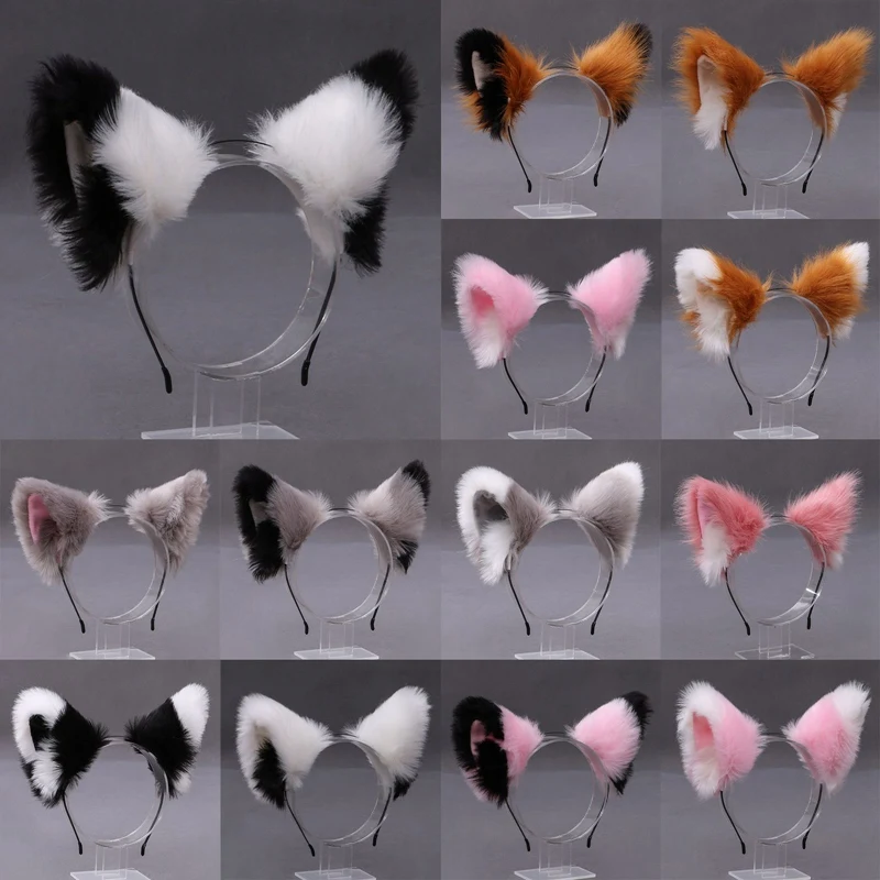 

Cute Lolita Headwear Cosplay Beast Ears Cat Ears Hair Band Fox Ear Hairpin Cosplay Maid Costume for Girl Masquerade Headband