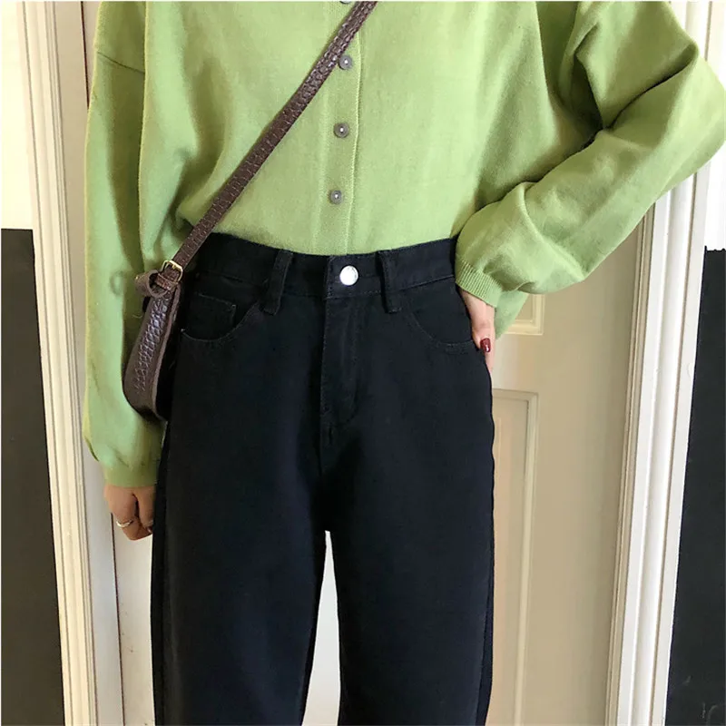 New Fashion Spring Autumn Black Jeans Women High Waist Loose Streetwear Jeans Casual Ladies Denim Pants with Pockets 
New Fashion Spring Autumn Black Jeans Women High Waist Loose Streetwear Jeans Casual Ladies Denim Pants with Pockets