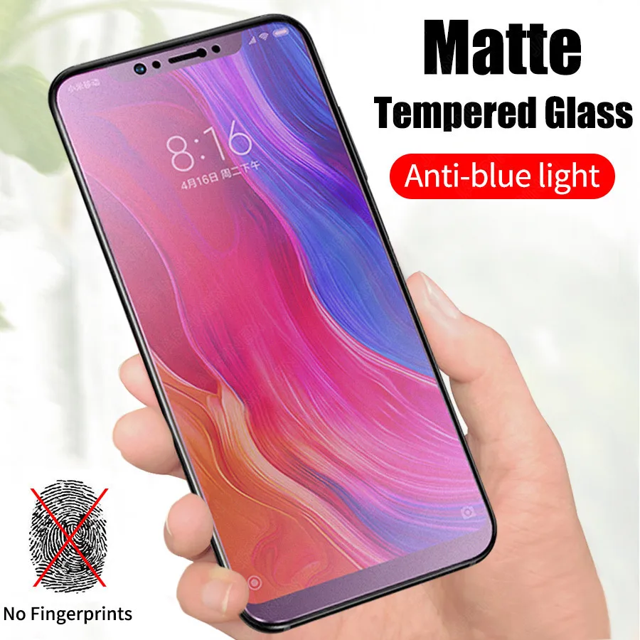 Анти УФ Фиолетовый Синий свет матовый закаленное стекло для Xiaomi Mi A3 A2 CC9 CC9E 9 Pro 8 Lite