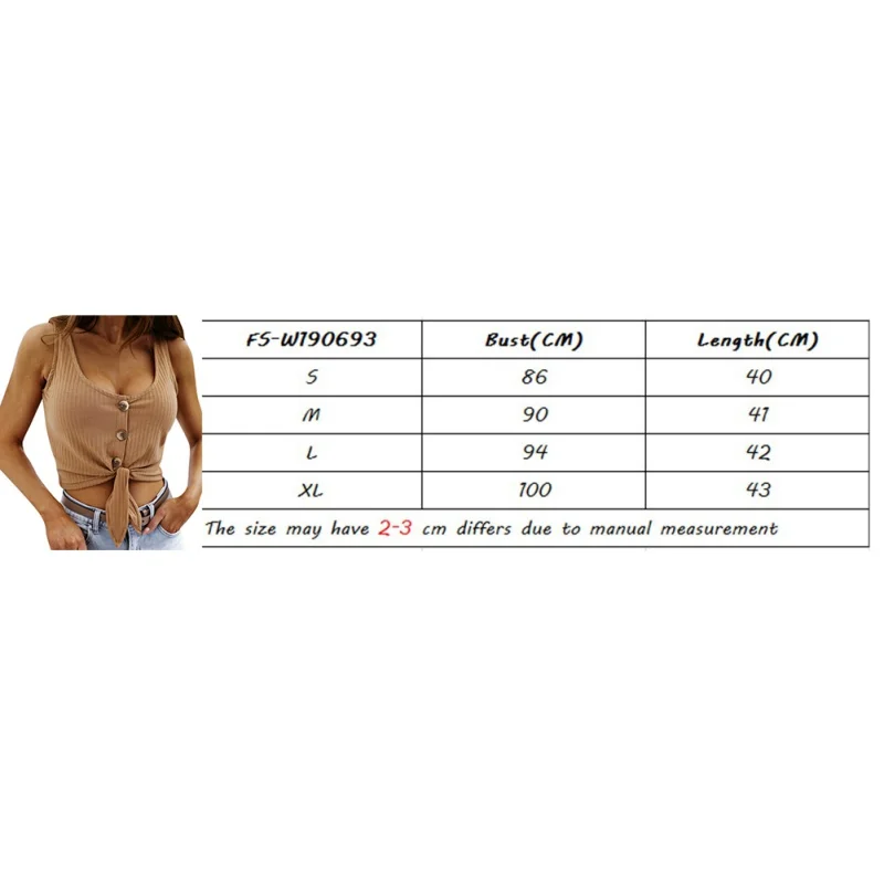 2020 Summer Sexy Ladies Tops Streetwear Fashion Hanging Round Neck Button Tops Vest Cool Girl Top
2020 Summer Sexy Ladies Tops Streetwear Fashion Hanging Round Neck Button Tops Vest Cool Girl Top