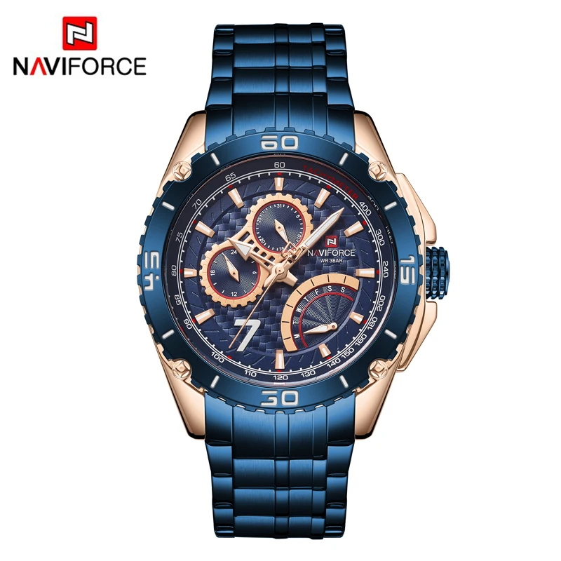 Men Watch NAVIFORCE Fashion Luxury Business Watches Stainless Steel Sports Waterproof Wristwatch Mens Clock Relogio Masculino
Men Watch NAVIFORCE Fashion Luxury Business Watches Stainless Steel Sports Waterproof Wristwatch Mens Clock Relogio Masculino